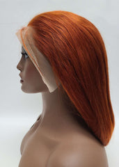 13X6 BOB straight lace front wig 100% unprocessed Brazilian human hair