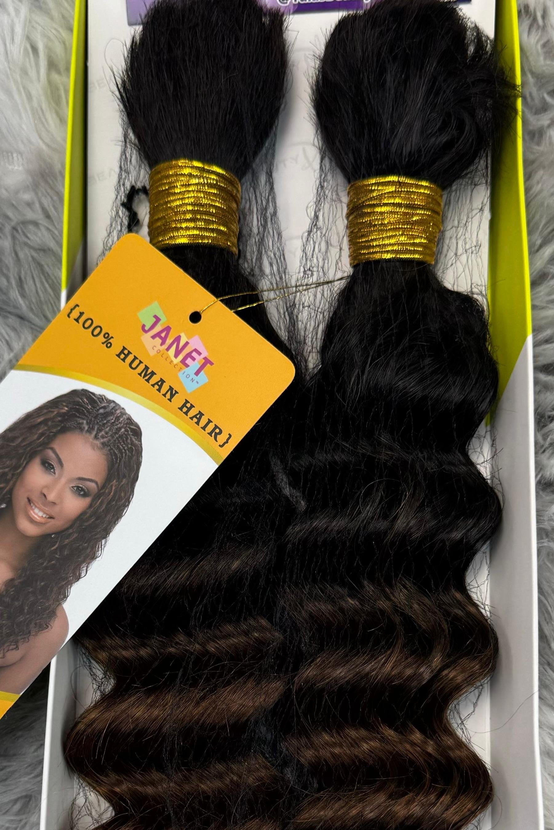 JANET COLLECTION – New Deep Bulk 100% Human Hair Braid – Crochet Braid – REMY Hair – Extension – Human Hair JANET COLLECTION – New Deep Bulk 100% Human Hair Braid – Crochet Braid – REMY Hair – Extension – Human Hair
