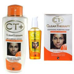 CT Clear Therappy Extra Lightening Lotion + Soap+ Serum With Carrot Oil (3 Pack)
