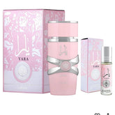Lattafa Yara EDP 3.4 Fl Oz + Yara Perfume Oil 0.34 Fl Oz Bundle