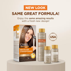 Brazilian Keratin Straightening Treatment at Home with Hyaluronic Acid and Premium Serum | Kativa Keratin