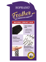 SOPRANO VIRGIN 9A REMI Feather Crochet BURMESE CURL 100% Human CROCHET Hair Natural Color