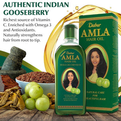 Dabur Amla Hair Oil - Nourishing Indian Oil for Men & Women, for Healthy, Moisturized Hair and Scalp (200ml)