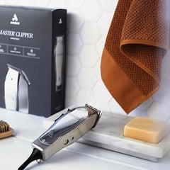 Andis Master Adjustable Blade Hair Trimmer, Carbon Steel T-Blade - Silver