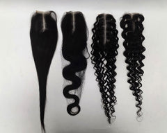 2x6 HD Lace Closure, Invisible Lace Pre-Plucked Bleached Knots Human Hair Closure 100% Human Hair (Straight)