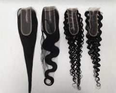 2x6 HD Lace Closure, Invisible Lace Pre-Plucked Bleached Knots Human Hair Closure 100% Human Hair (Straight)