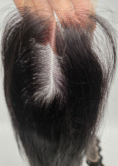 2x6 HD Lace Closure, Invisible Lace Pre-Plucked Bleached Knots Human Hair Closure 100% Human Hair (Straight)