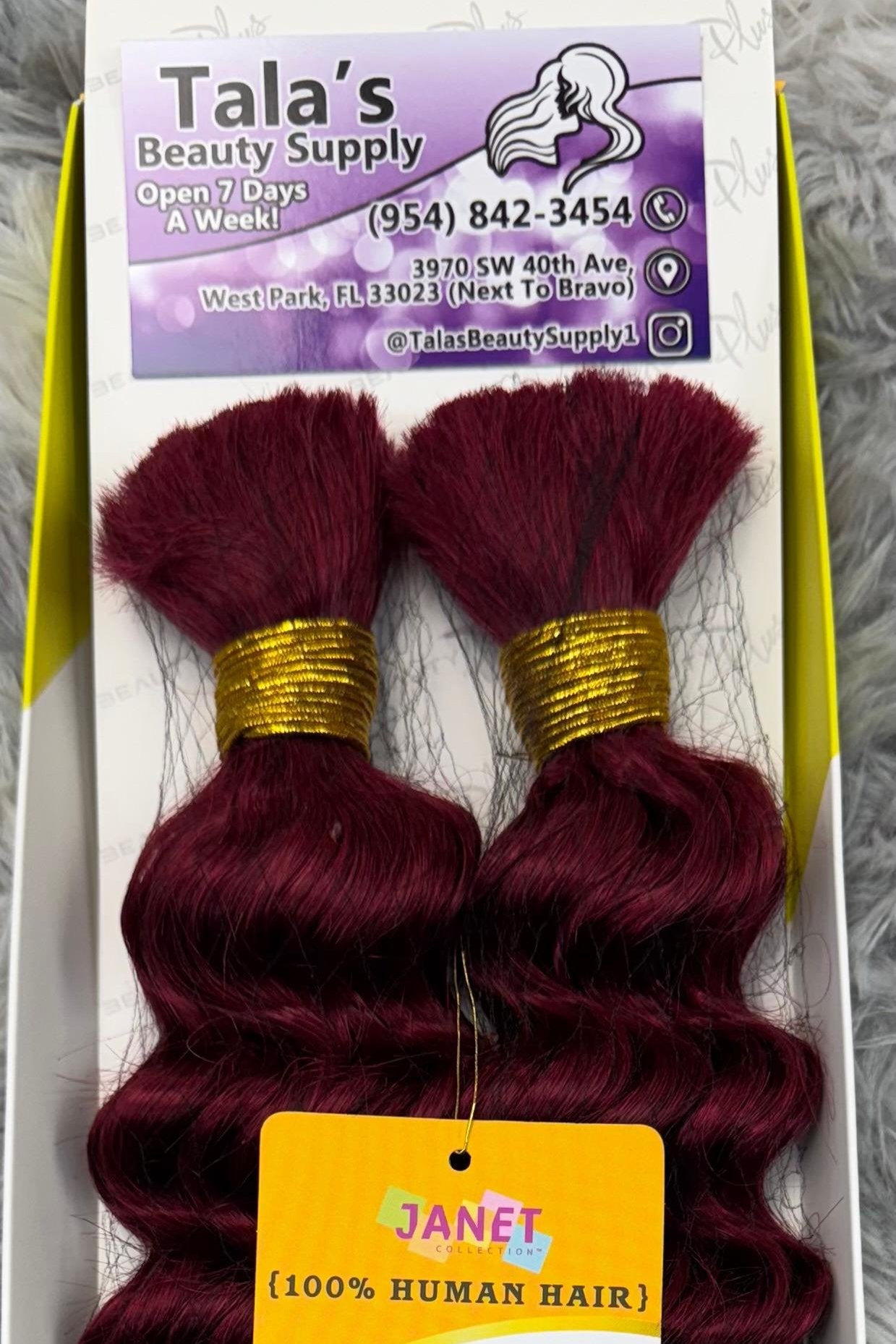 JANET COLLECTION – New Deep Bulk 100% Human Hair Braid – Crochet Braid – REMY Hair – Extension – Human Hair JANET COLLECTION – New Deep Bulk 100% Human Hair Braid – Crochet Braid – REMY Hair – Extension – Human Hair