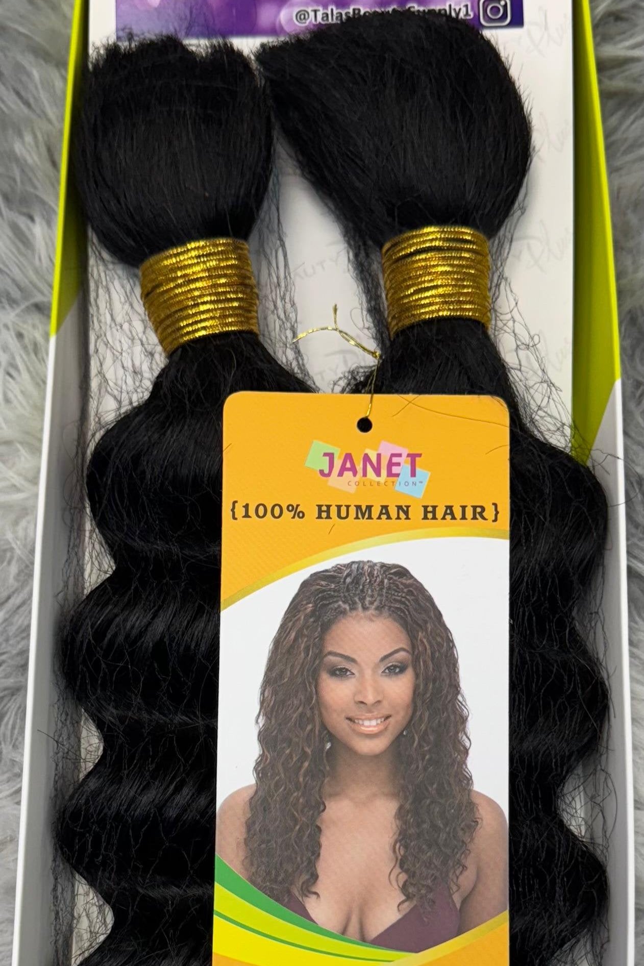 JANET COLLECTION – New Deep Bulk 100% Human Hair Braid – Crochet Braid – REMY Hair – Extension – Human Hair