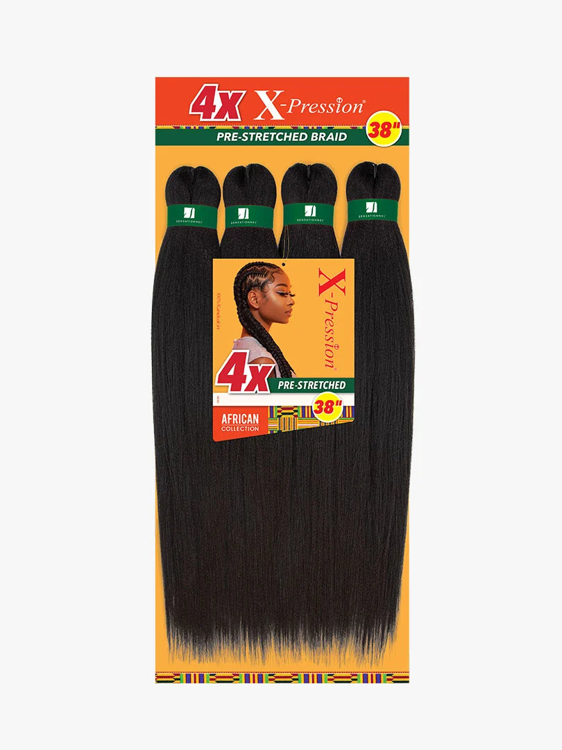 4X X-PRESSION PRE-STRETCHED BRAID 38″