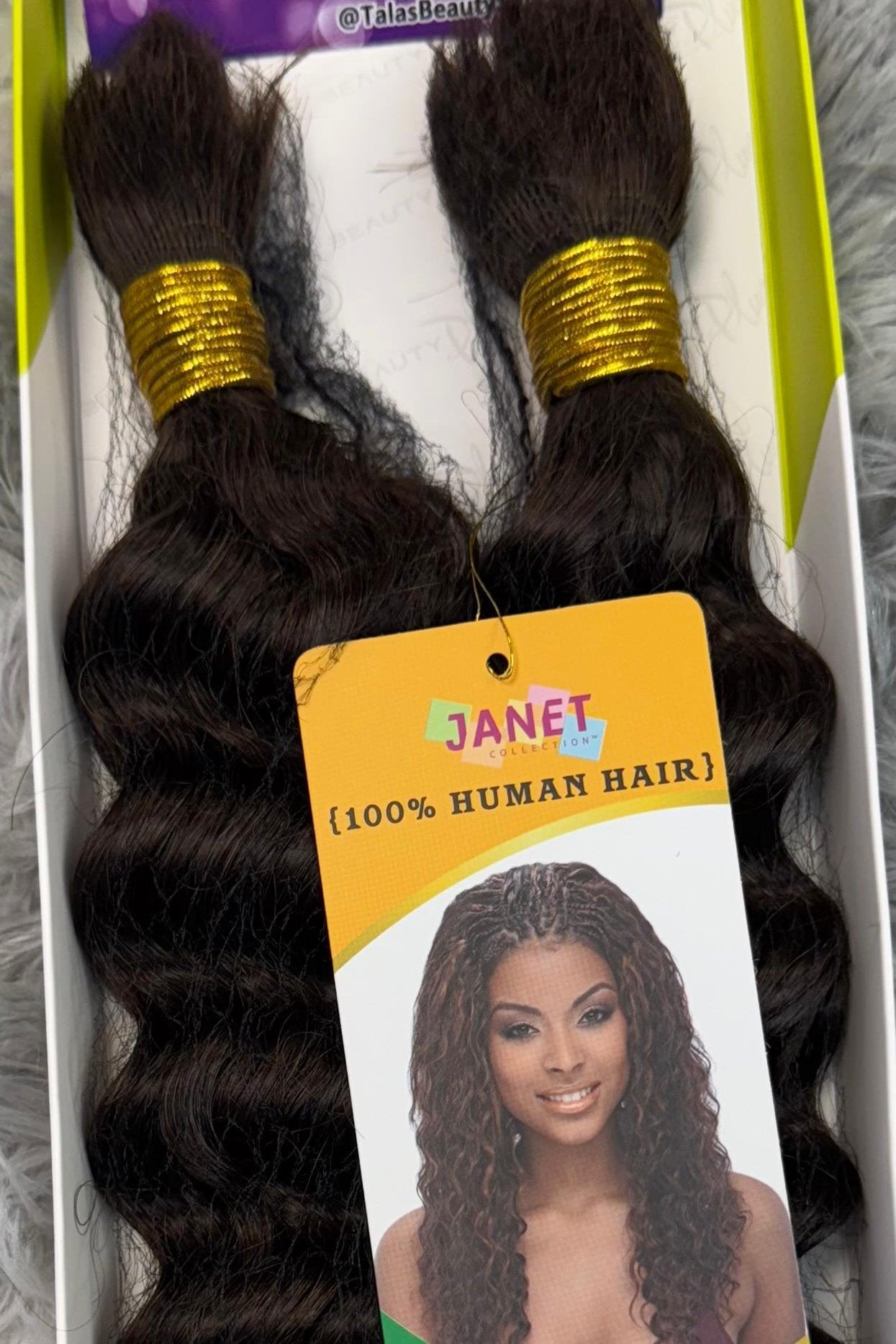 JANET COLLECTION – New Deep Bulk 100% Human Hair Braid – Crochet Braid – REMY Hair – Extension – Human Hair