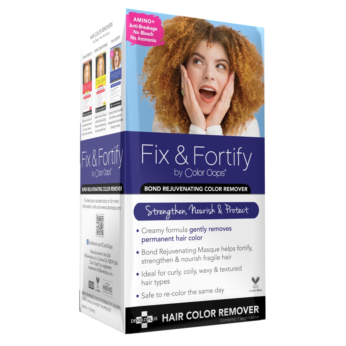 Color Oops Fix and Fortify Hair Color Remover, Bleach-Free Bond Rejuvenating Dye Remover