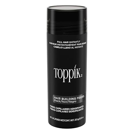 Toppik Hair Building Fibers, 12g Fill In Fine or Thinning Hair Instantly Thicker, Fuller Looking Hair 9 Shades for Men & Women