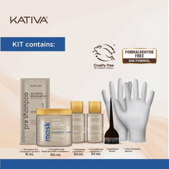 Kativa Brazilian Straightening Brunette Kit for Straighter, Softer and Shinier