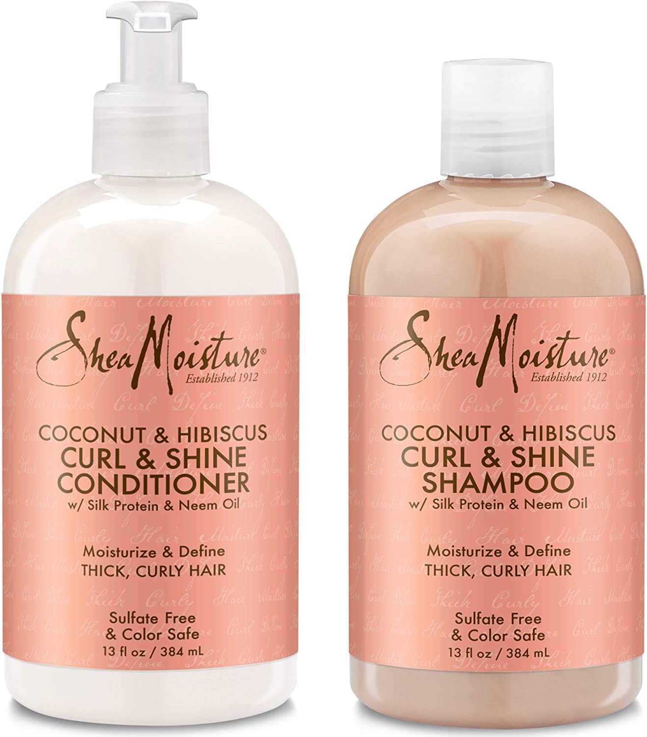 Shea Moisture Shampoo and Conditioner Set 13 Oz Ea