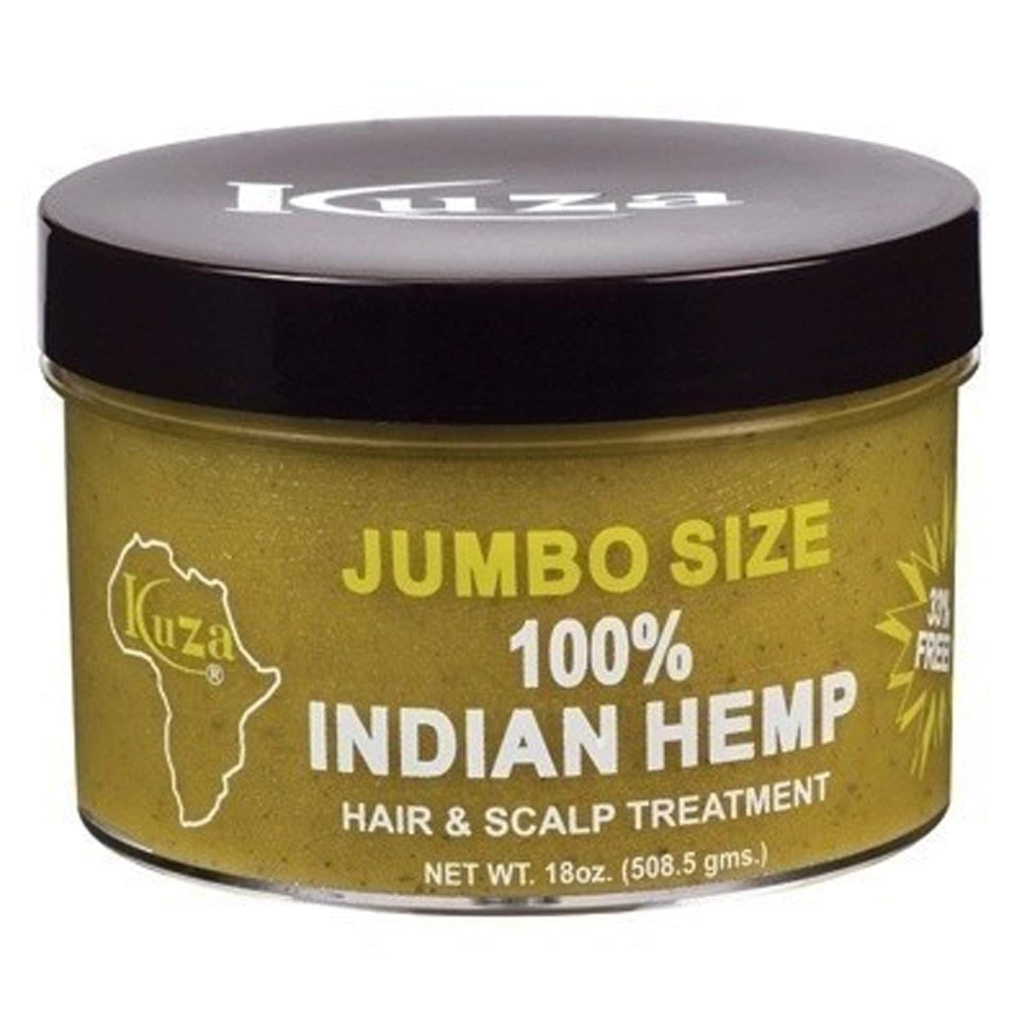 Kuza Indian Hemp Jumbo Hair & Scalp Treatment 18 oz. - Smooth, Soften & Moisturize