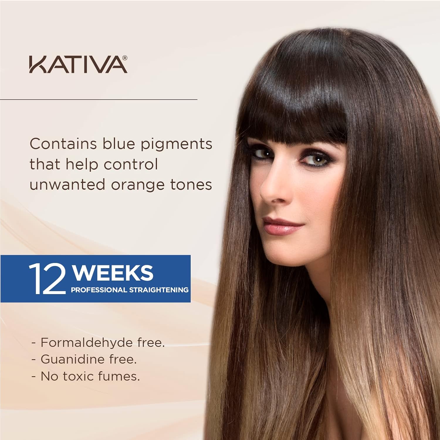 Kativa Brazilian Straightening Brunette Kit for Straighter, Softer and Shinier