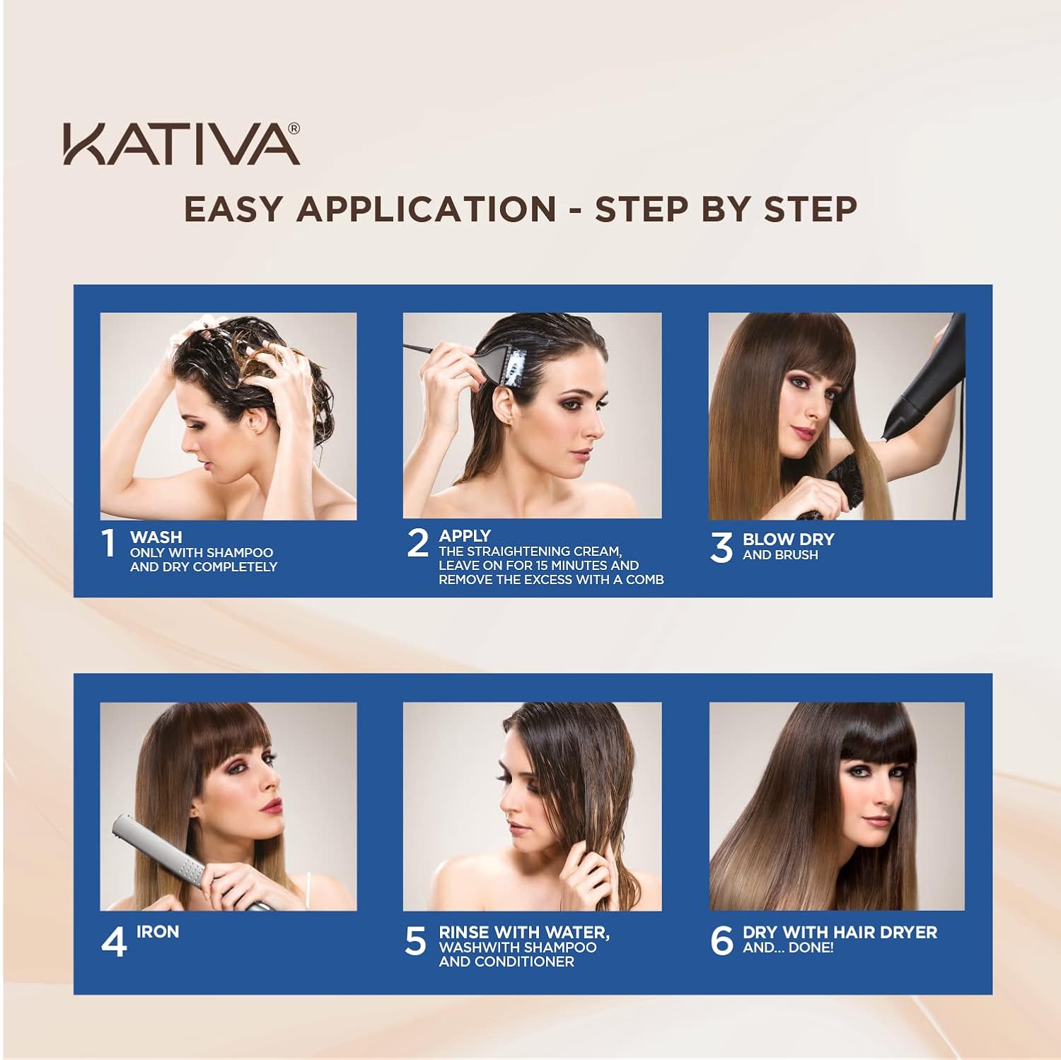 Kativa Brazilian Straightening Brunette Kit for Straighter, Softer and Shinier