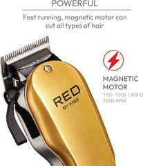 Red by Kiss Hair Clippers for Professional Haircut 8PCS