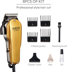 Red by Kiss Hair Clippers for Professional Haircut 8PCS