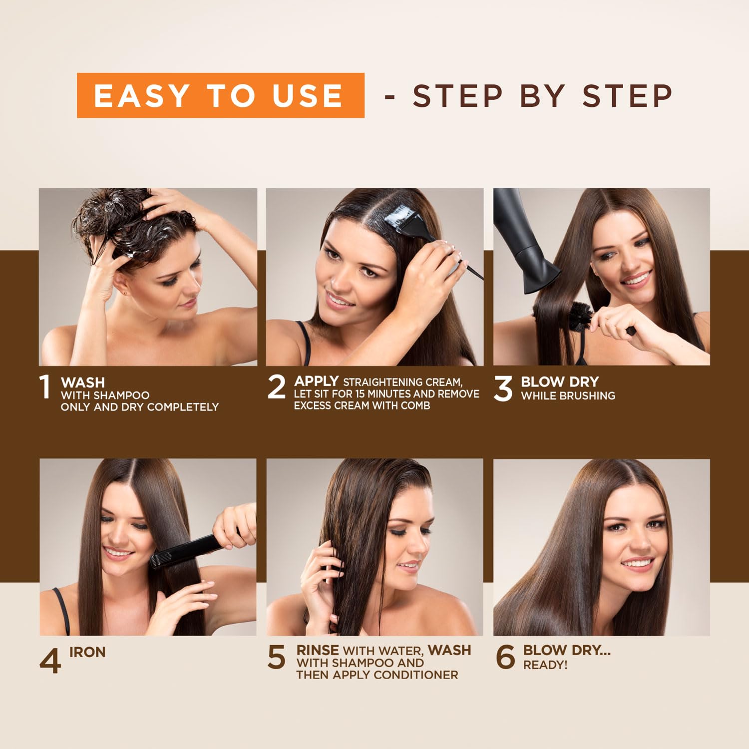 Brazilian Keratin Straightening Treatment at Home with Hyaluronic Acid and Premium Serum | Kativa Keratin