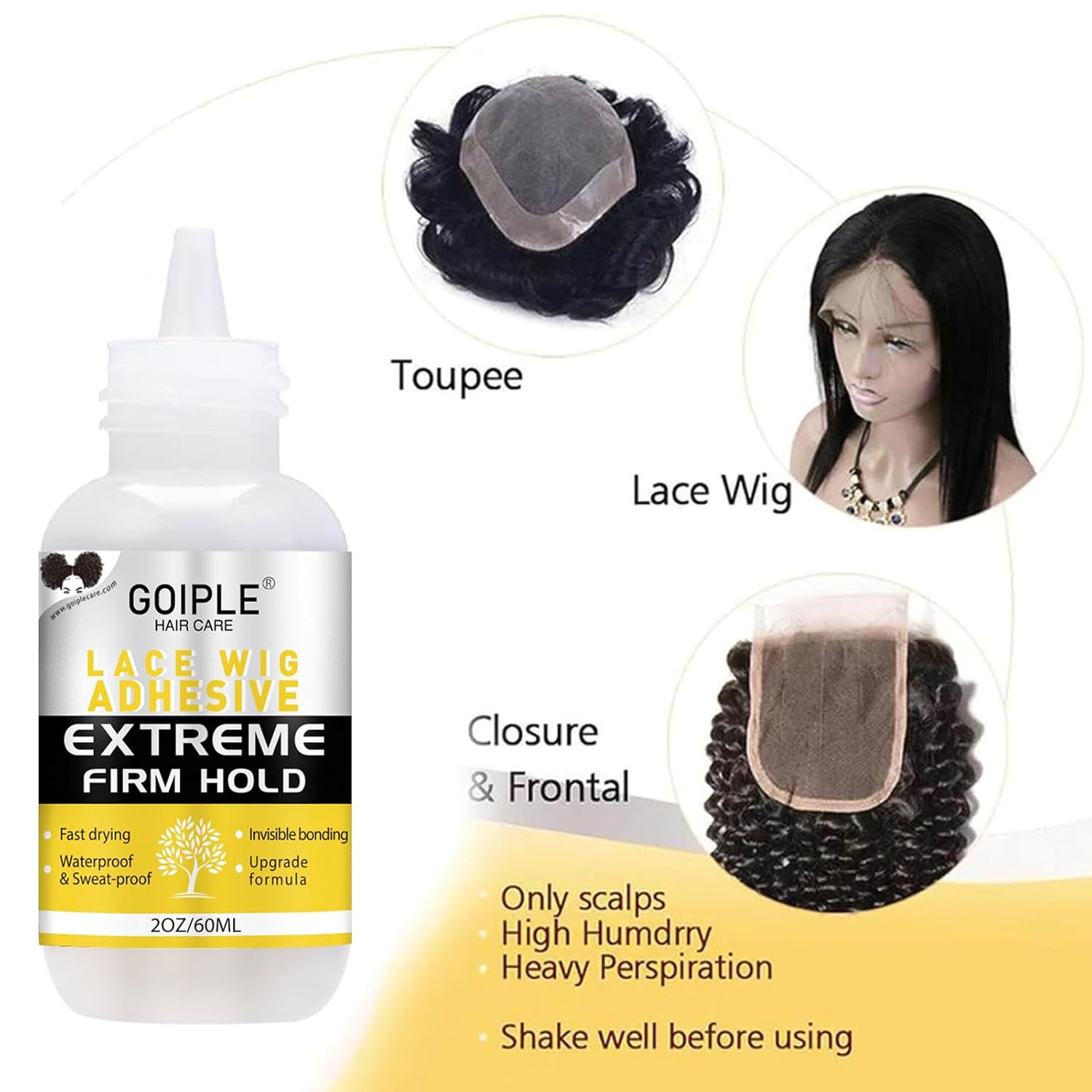 Waterproof Lace Glue For Wig 2OZ "Big Size"