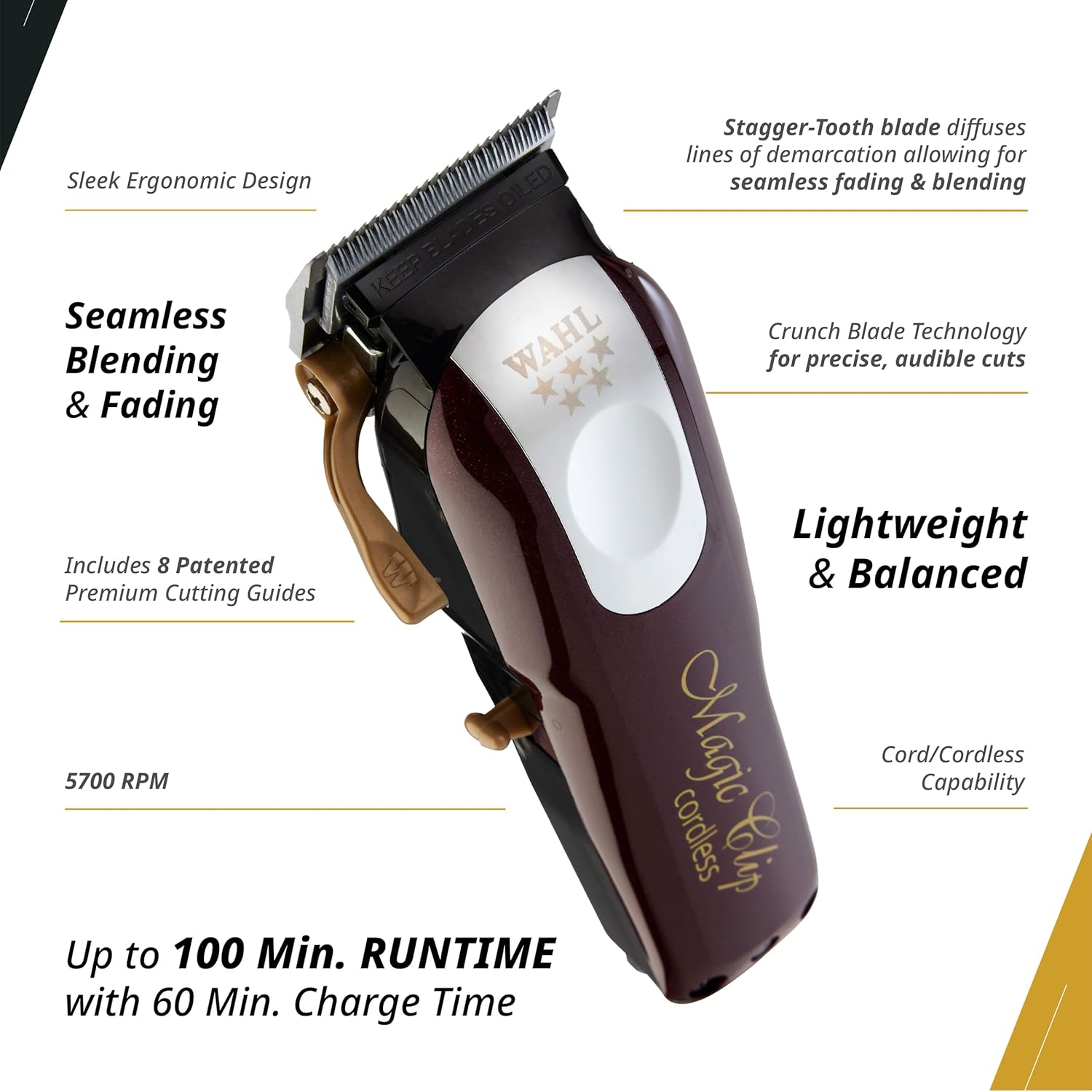 Wahl Professional 5 Star Series Cord/Cordless Magic Clip