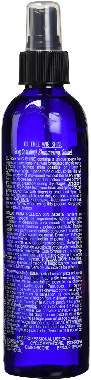 Oil-Free Wig Shine Spray, 8 Ounce "Large Size'