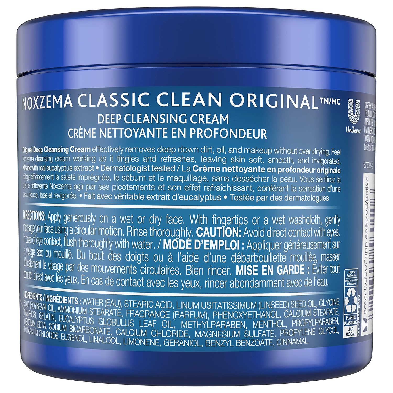 Noxzema Classic Clean Original Deep Cleansing "Large" 12Oz