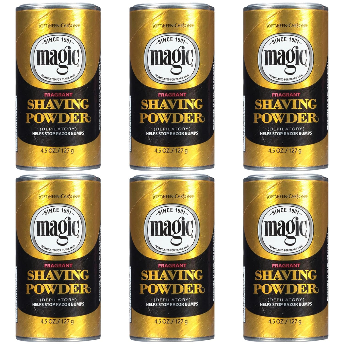 Magic Shaving Powder Gold Fragrant 4.5 oz (2 Packs)