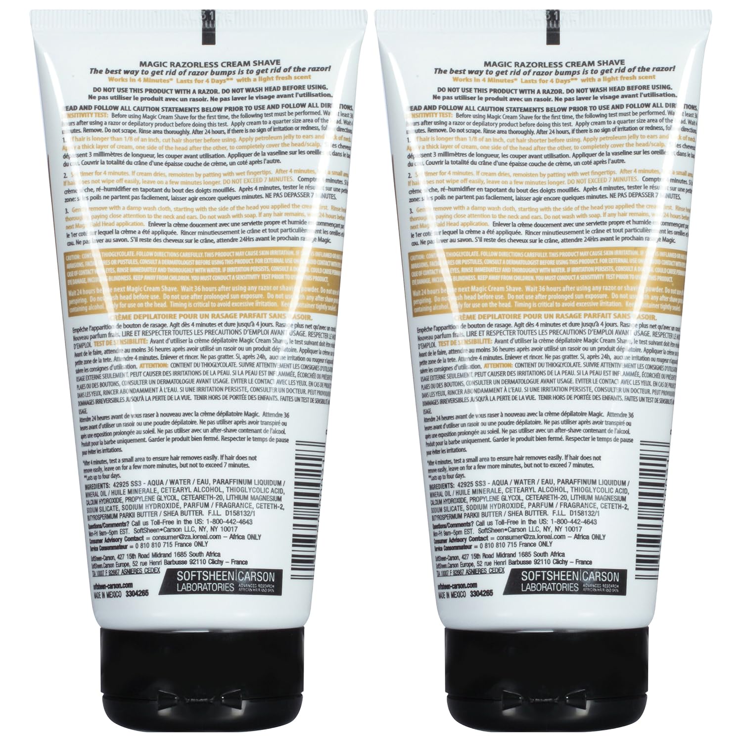 Magic Razorless Shaving Cream, Hair Removal Cream (2 Packs)