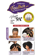 SOPRANO VIRGIN 9A REMI Feather Crochet BURMESE CURL  100% Human CROCHET Hair Natural Color