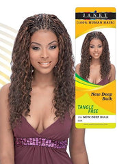 JANET COLLECTION – New Deep Bulk 100% Human Hair Braid – Crochet Braid – REMY Hair – Extension – Human Hair