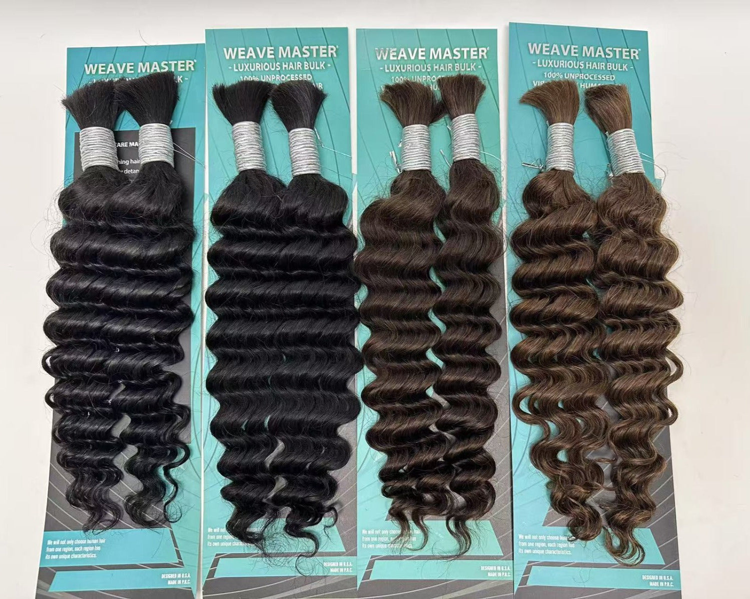 Weave Master Bulk Hair 100% Human Hair For Braiding - Deep Wave Bulk