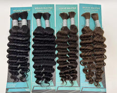 Weave Master Bulk Hair 100% Human Hair For Braiding - Deep Wave Bulk