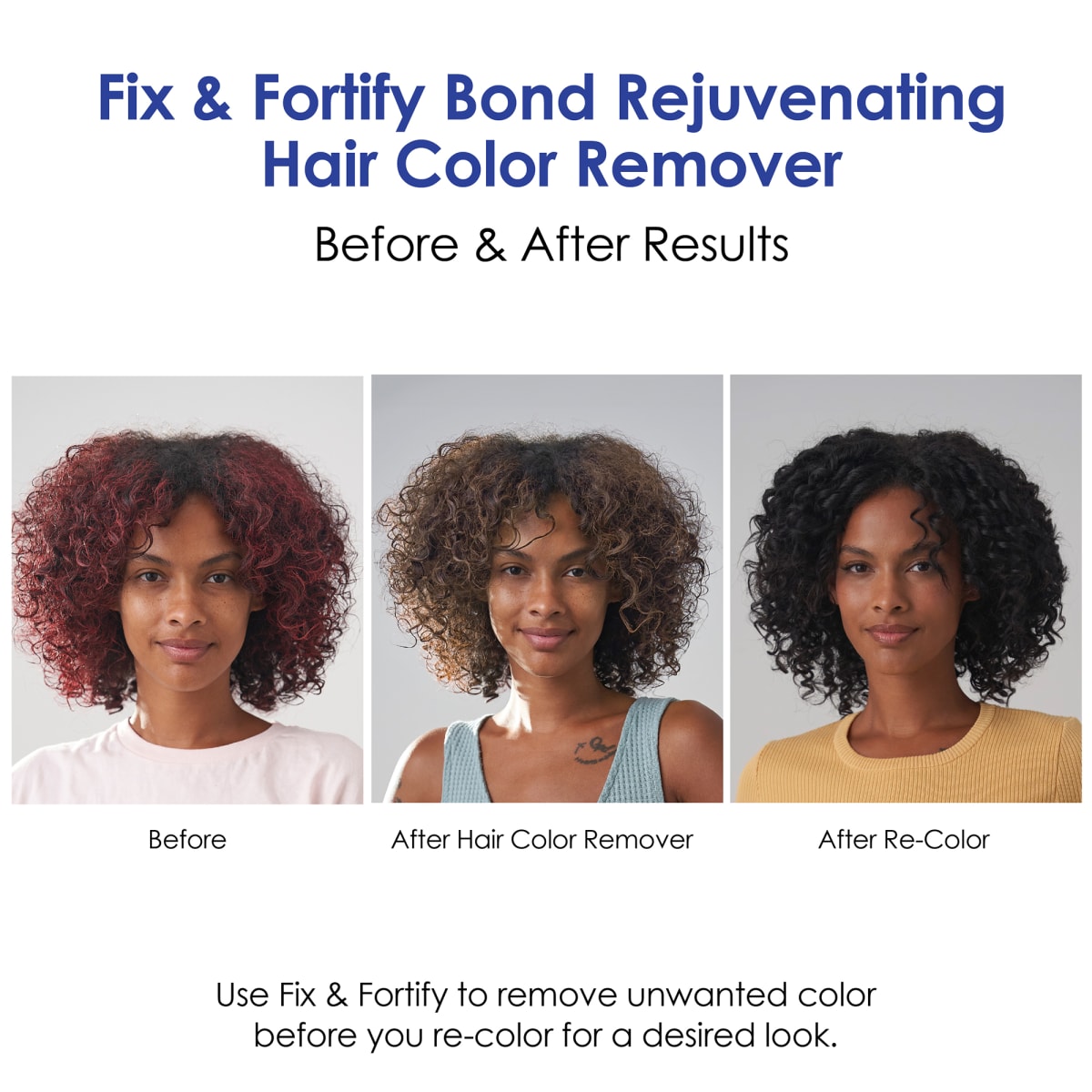 Color Oops Fix and Fortify Hair Color Remover, Bleach-Free Bond Rejuvenating Dye Remover