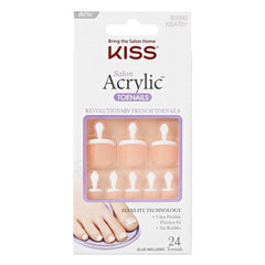 Kiss Salon Acrylic French 24 Count Toenails