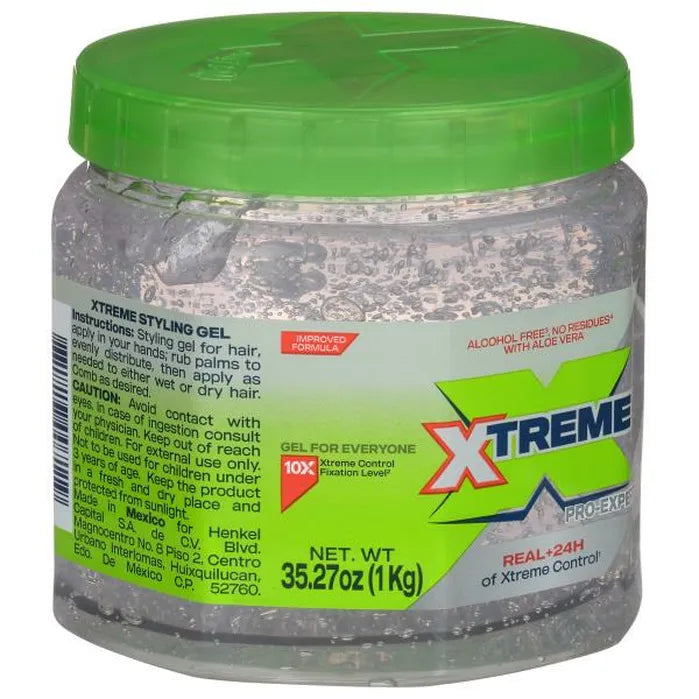 Xtreme Hair Styling Gel, 35.27 Oz Jumbo Clear Jar