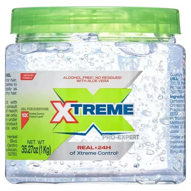 Xtreme Hair Styling Gel, 35.27 Oz Jumbo Clear Jar