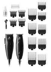 Andis 24810 Professional PivotPro and SpeedMaster Hair Clipper and Beard Trimmer PivotMotor Set, Black (COMBO DEAL)