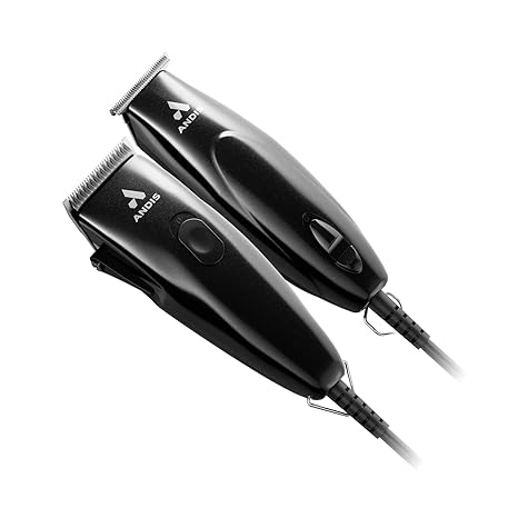 Andis 24810 Professional PivotPro and SpeedMaster Hair Clipper and Beard Trimmer PivotMotor Set, Black (COMBO DEAL)